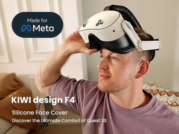 Made for Meta  KIWI design F4  Silicone Face Cover  Discover the Ultimate Comfort of Quest 3S