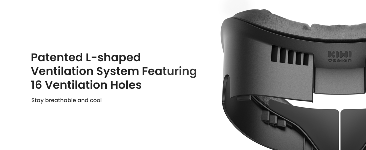 Patented L-shaped Ventilation System Featuring 16 Ventilation Holes  Stay breathable and cool
