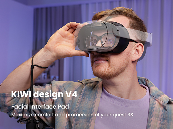 KIWI design V4  Facial Interface Pad  Maximize comfort and immersion of your quest 3S